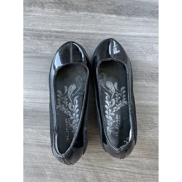 Jump for the People Black Patent Leather Wedge Heels Size 8 Bodhi Pin-Up… - Picture 4 of 8